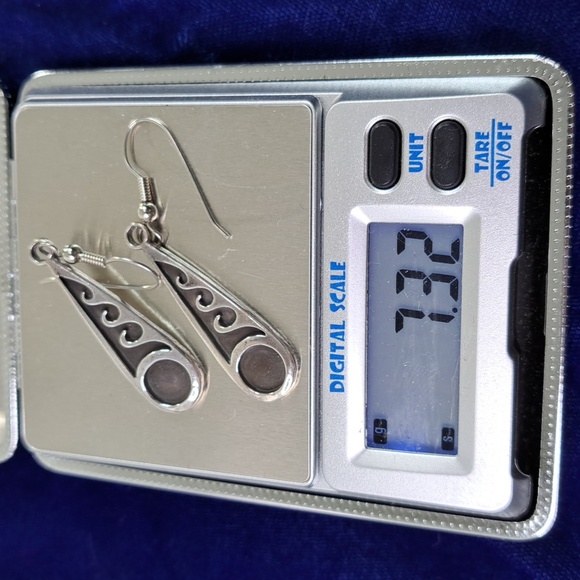 Sterling Silver Wave Dangle Hook Style Earrings - Picture 9 of 12